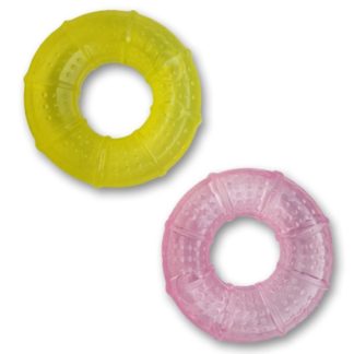 Goldi sauger - bijtringen roze en geel