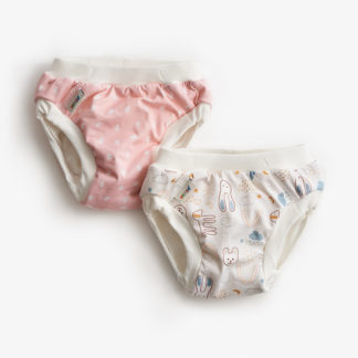 Imse Vimse - Oefenbroekje - Roze bolletjes en witte beertjes