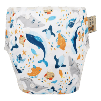 HappyBear - zwemluier onesize - sea animals