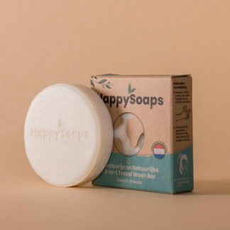 Happy Soaps - 3-in-1 Travel Wash Bar - Beach Breeze